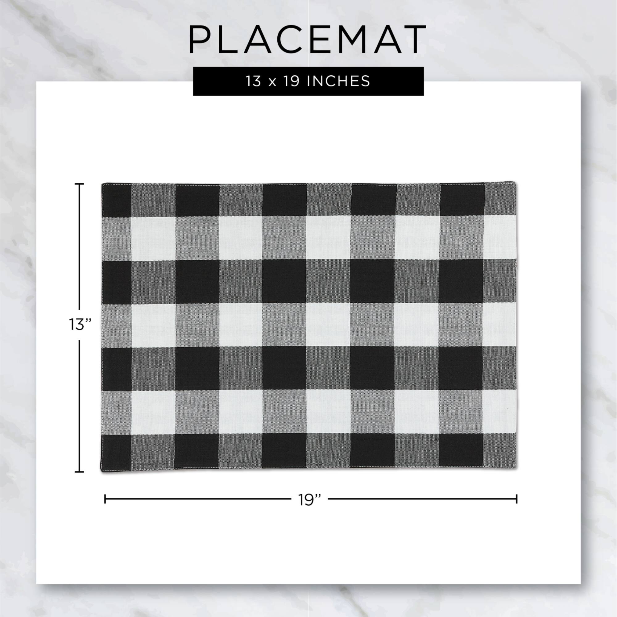 Stone Tonal Lattice Print Outdoor Placemat (Set of 6)